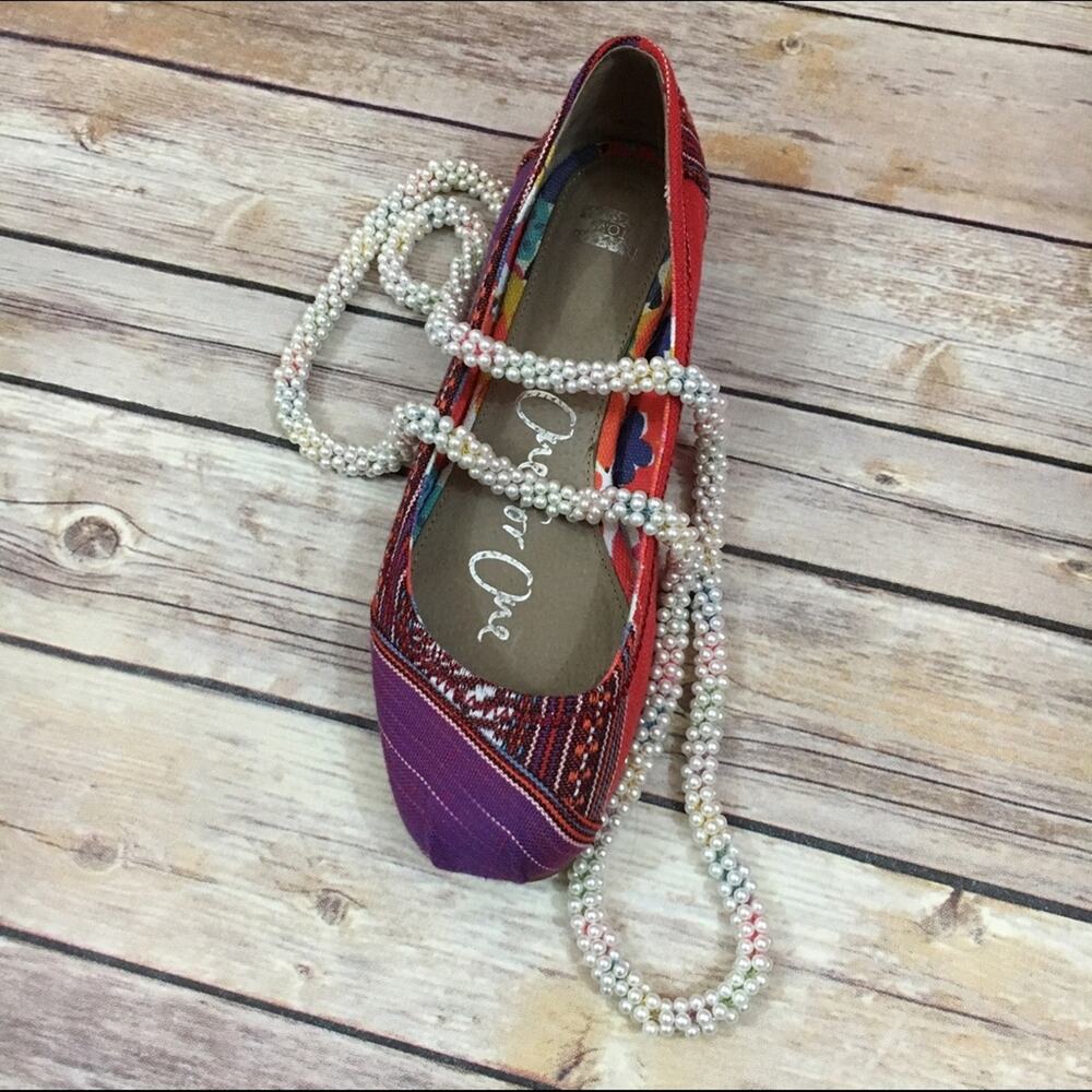 Beaded Pearl-Look Long Necklace Rainbow Hues